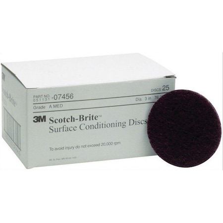 3M Scotch-Brite Surface Conditioning Disc 07456, 3 inxNH A MED5, 25PK 7000120659